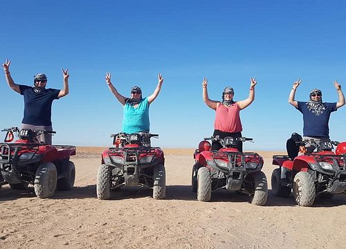 Private 5-Hour Desert Quad Bike Safari & Camel Ride from Soma Bay